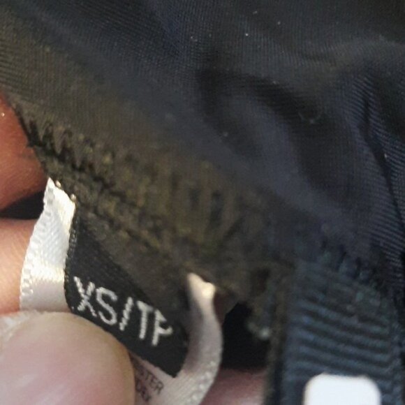 MICHI Velocity Black White Front Zipper Cut Out Long Sleeve Unitard Jumpsuit XS - Picture 5 of 7